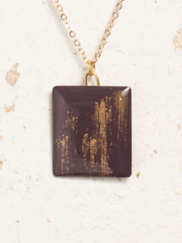 Dark Violett & Golddust Upcycling Anhänger