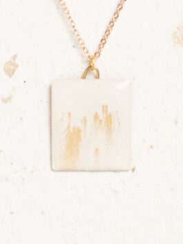 White & Golddust Upcycling Anhänger