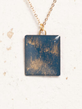 Dark Blue & Golddust Upcycling Anhänger