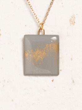 Blue Gray & Golddust Upcycling Anhänger