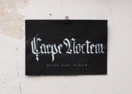 „Carpe Noctem“ handgeschriebene Kalligrafie