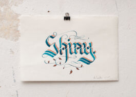 „Shiny“ handgeschriebene Kalligrafie