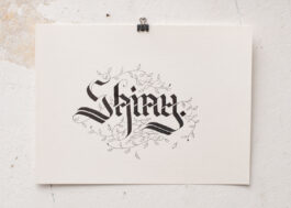 „Shiny“ handgeschriebene Kalligrafie