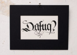 Kalligrafie „Dafuq?“
