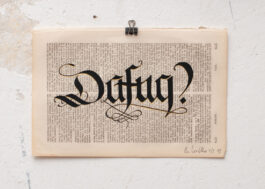 „Dafuq?“ Siebdruck Schwarz & Gold