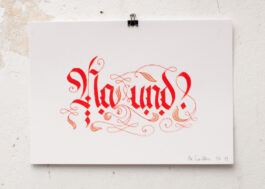 „Na Und?“ Siebdruck Rot & Kupfer