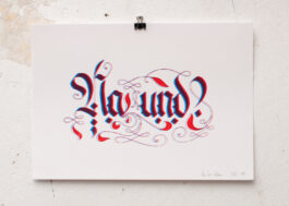 „Na Und?“ Siebdruck Rot & Blau