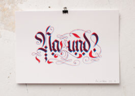 „Na Und?“ Siebdruck Rot & Blau