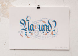 „Na Und?“ Siebdruck Blau & Kupfer