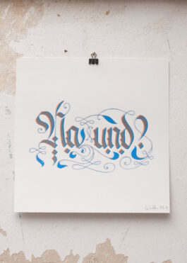 „Na Und?“ Siebdruck Blau & Kupfer
