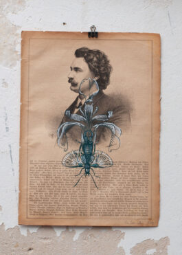 „Grow a Pair“ Siebdruck Graugrün & Weiß